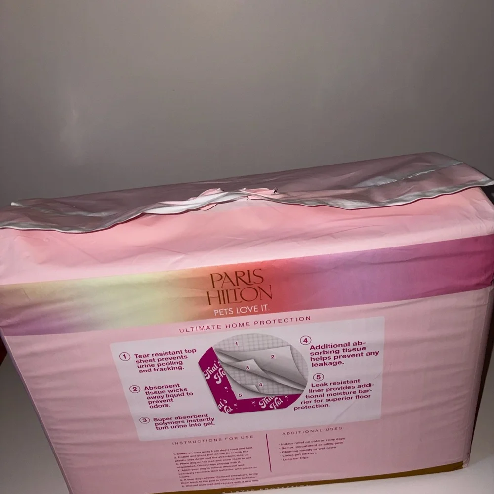 Paris Hilton Pink & Gold Stylish Printed Pads